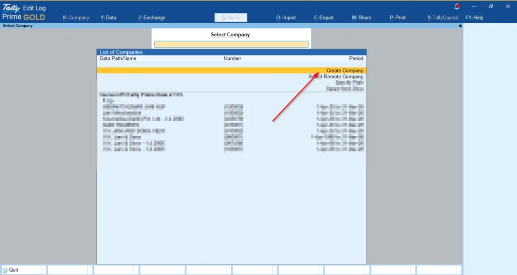Tally मे Bill कैसे बनाए - Company Create करने का process