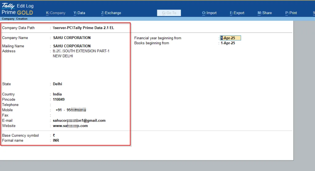Tally मे Bill कैसे बनाए - Company Create करने का process