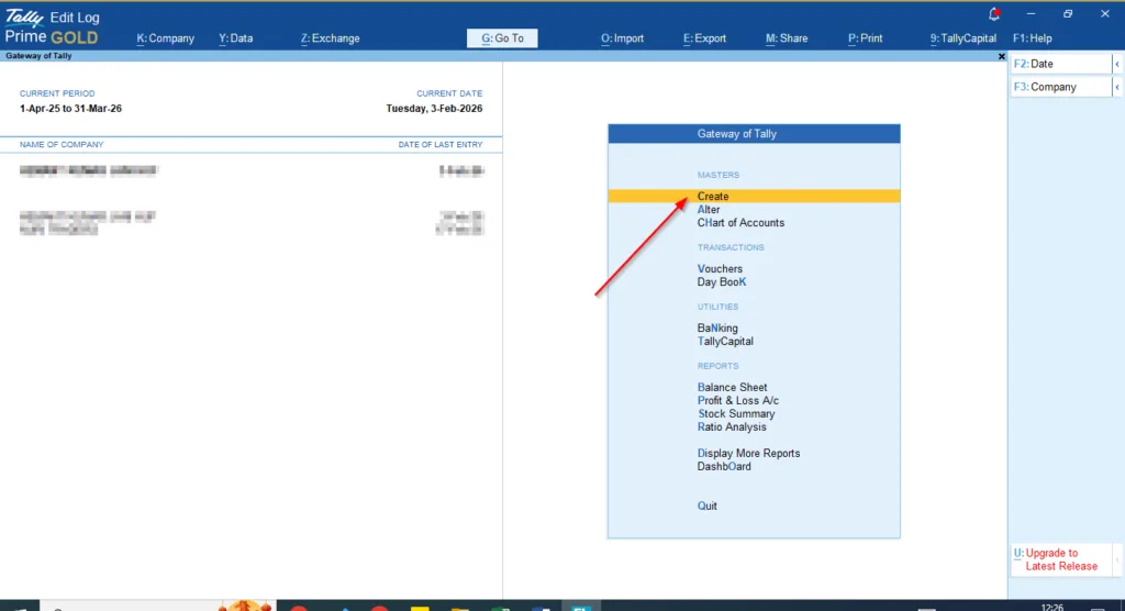 Tally मे Bill कैसे बनाए - ledger Create करने का process