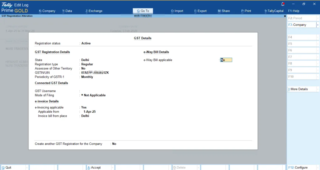 Tally मे Bill कैसे बनाए - gst enable करने का process