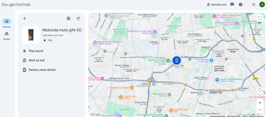 google find my device features