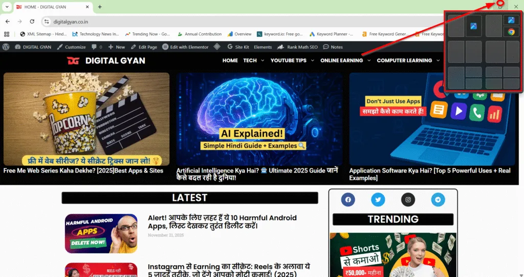 Windows 11 Hidden Features - Snap Layouts 
