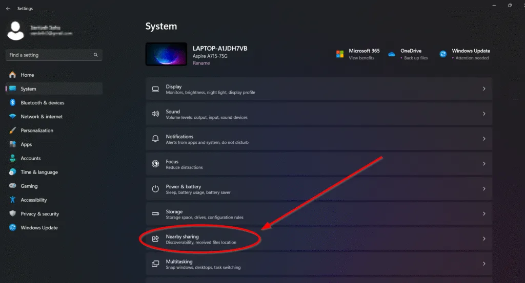 Windows 11 Hidden Features -Enable Nearbyshare 