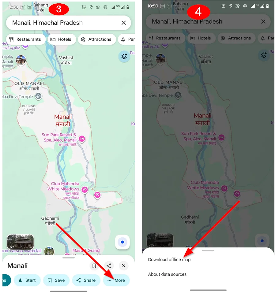 offline map download karne ka screenshot 